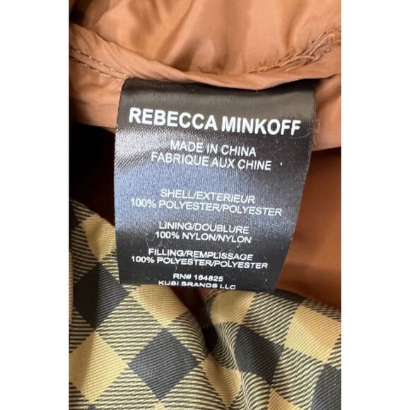 Rebecca Minkoff Buffalo Check Puffer Coat Winter Quilted Jacket Size M MSRP $368 - Picture 3 of 5